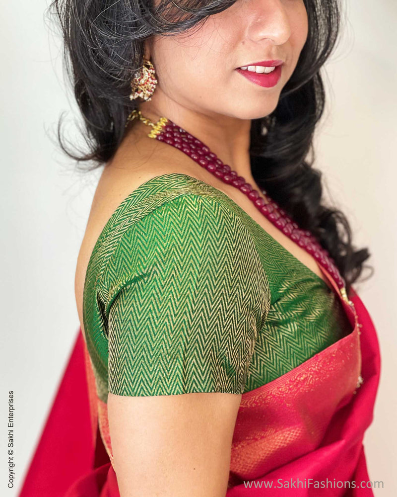 BL-WSR261 Green Kanchi Blouse
