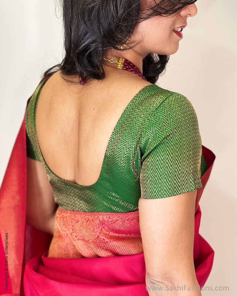 BL-WSR261 Green Kanchi Blouse