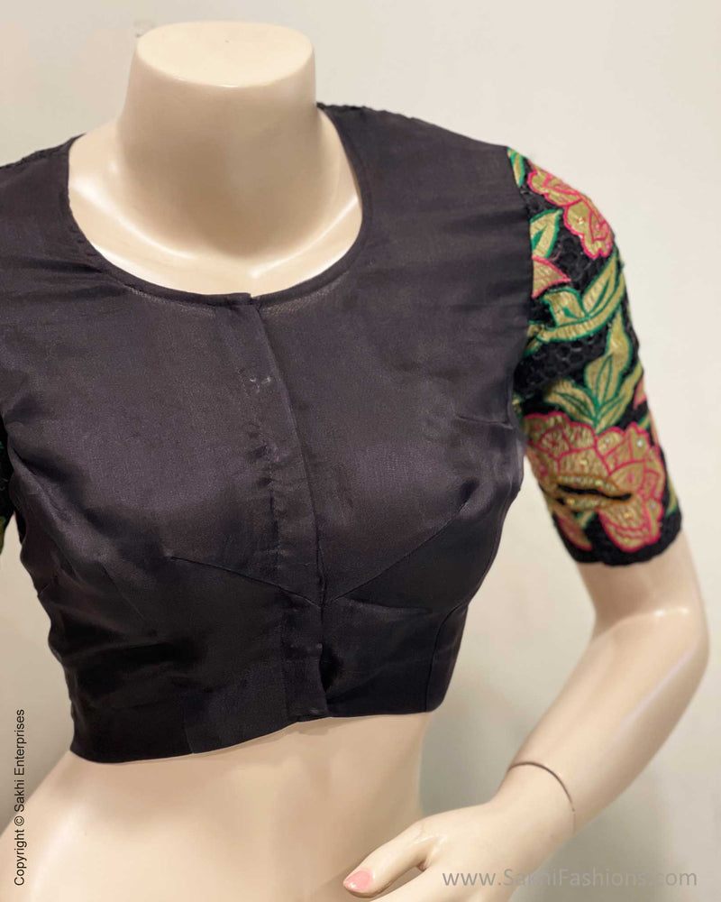BL-W00414 Black Cutwork blouse