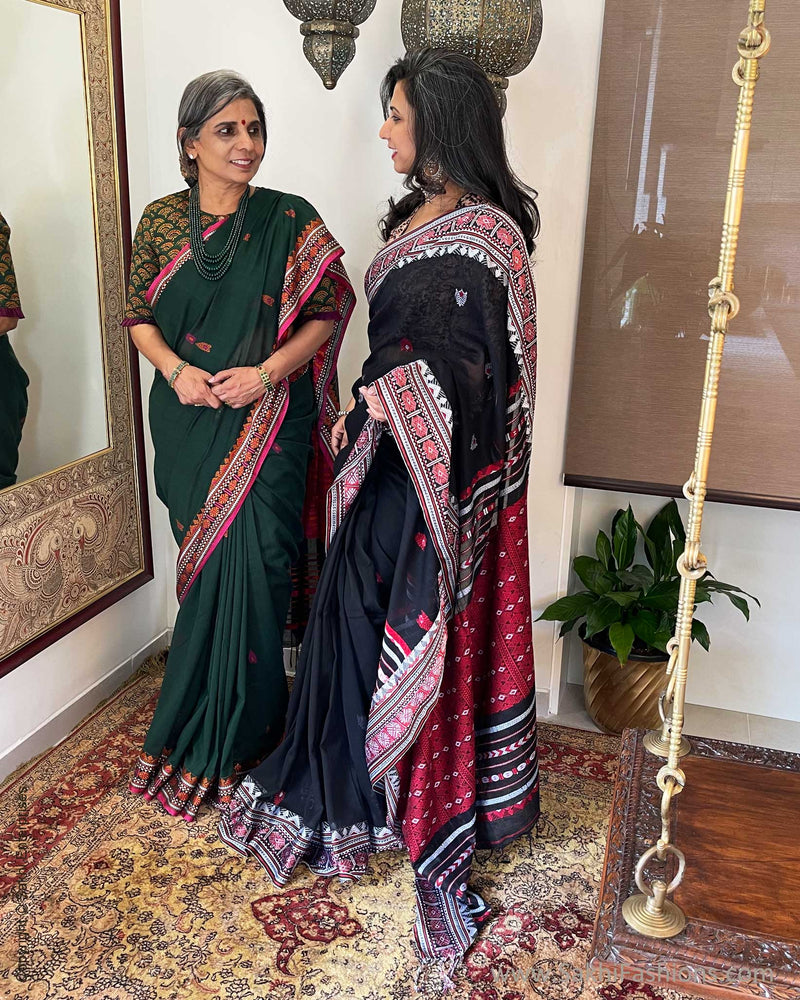 EE-V06860 Green Cotton Saree