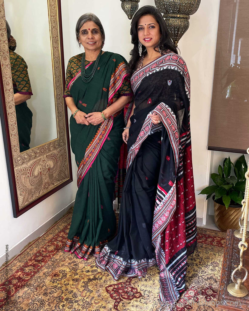EE-V06860 Green Cotton Saree