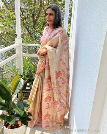 EE-W00084 Tussar Silk Sari