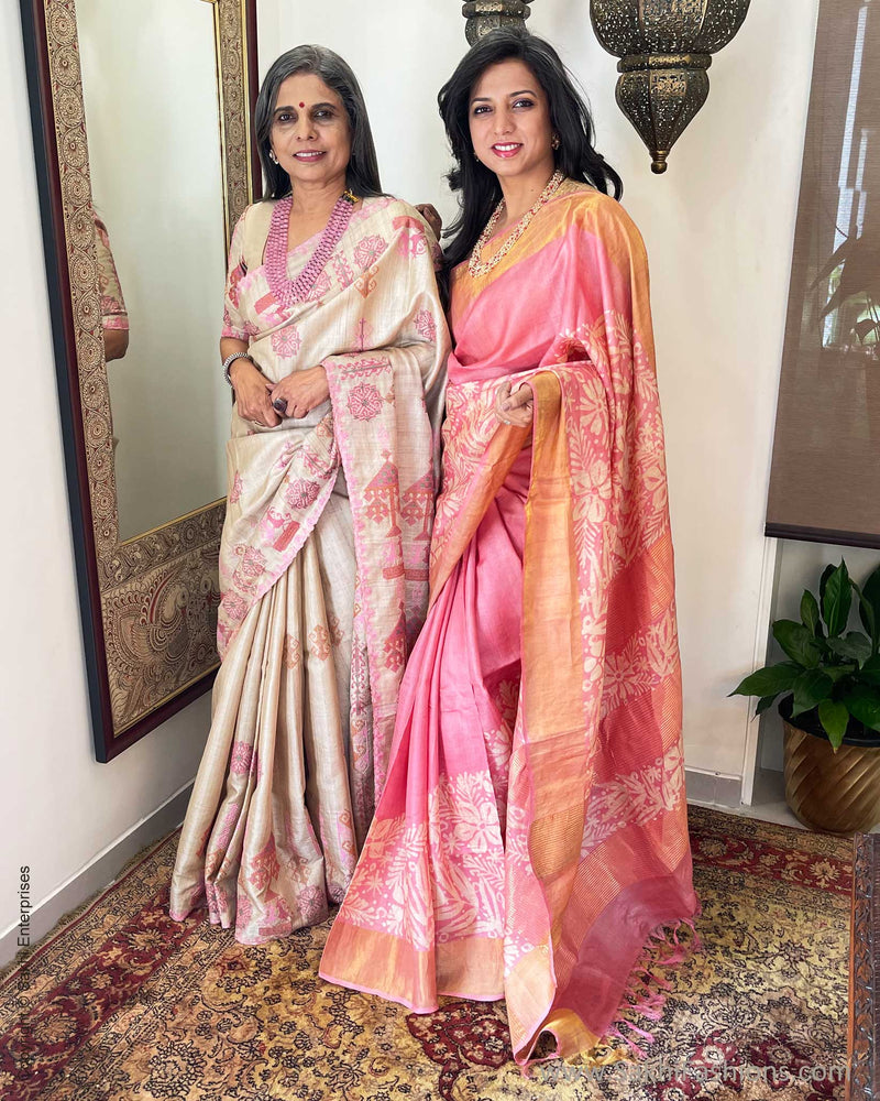 EE-W00084 Tussar Silk Sari