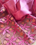 DP-X00583 Onion Pink Cutwork Sari