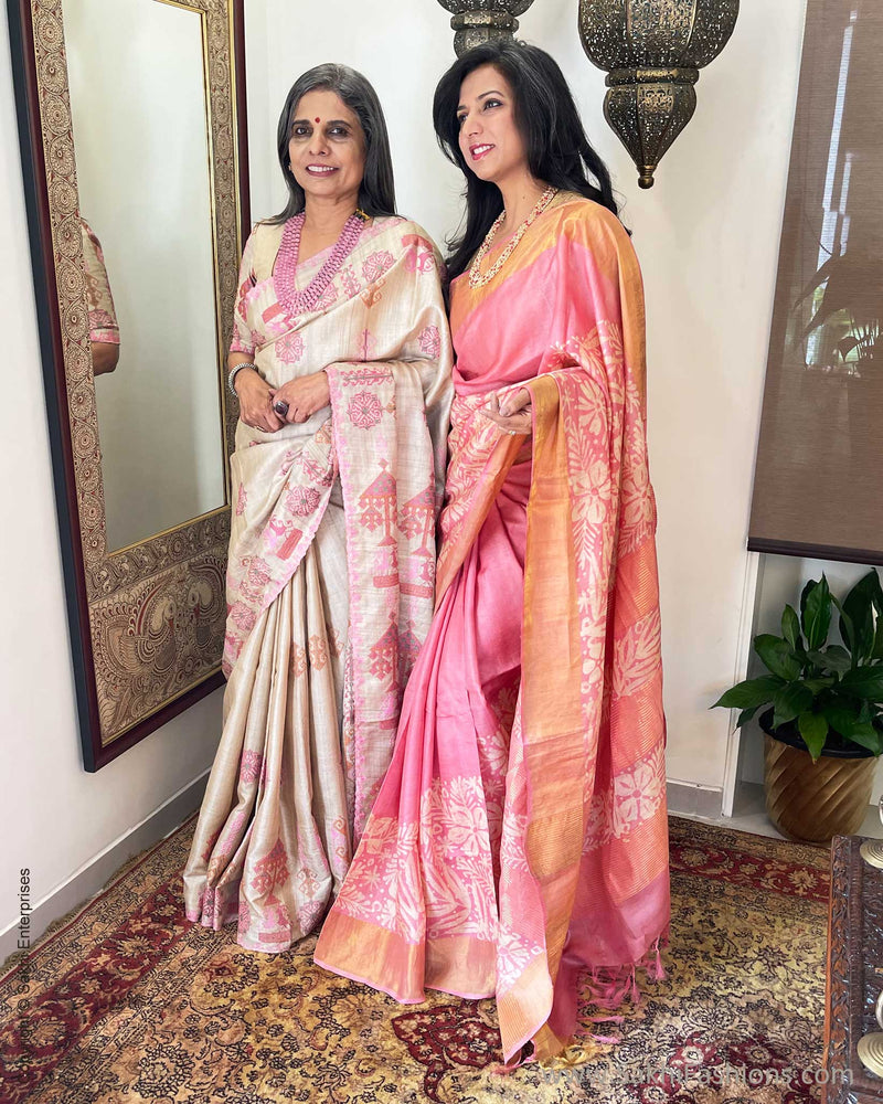 EE-W00084 Tussar Silk Sari