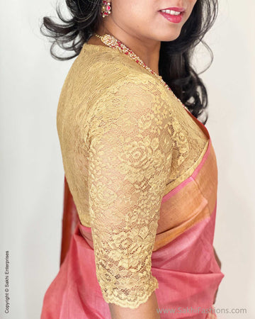 EE-V13710 Pink Tussar Silk Batik