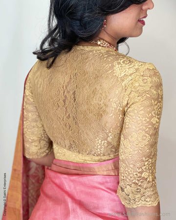 EE-V13710 Pink Tussar Silk Batik