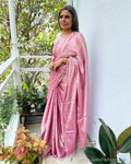EE-W00866 Pink Tissue Chanderi