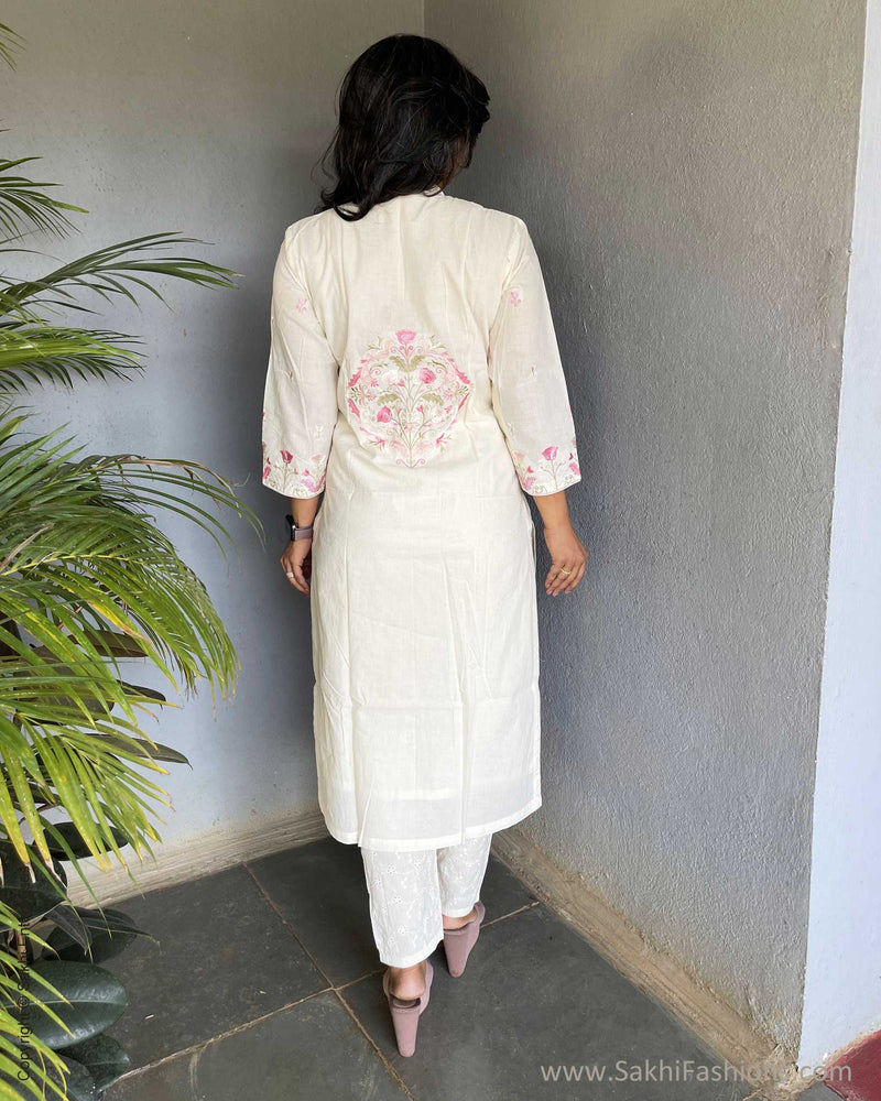 EE-V233122 Cream Floral salwar