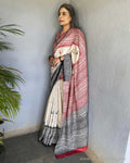 EE-V18692 Tussar silk Kutch Sari