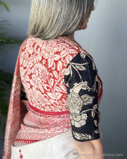 BL-217095 Red Cutwork Blouse