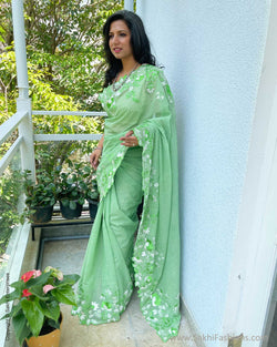 EE-V20366 Green Floral Cotton