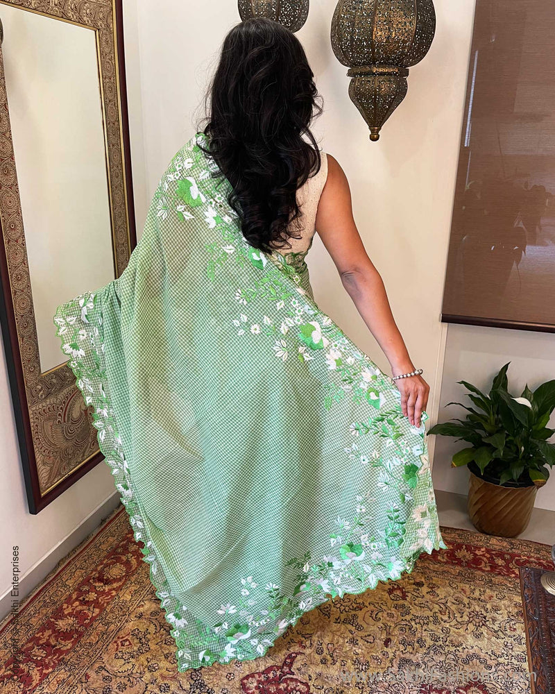 EE-V20366 Green Floral Cotton