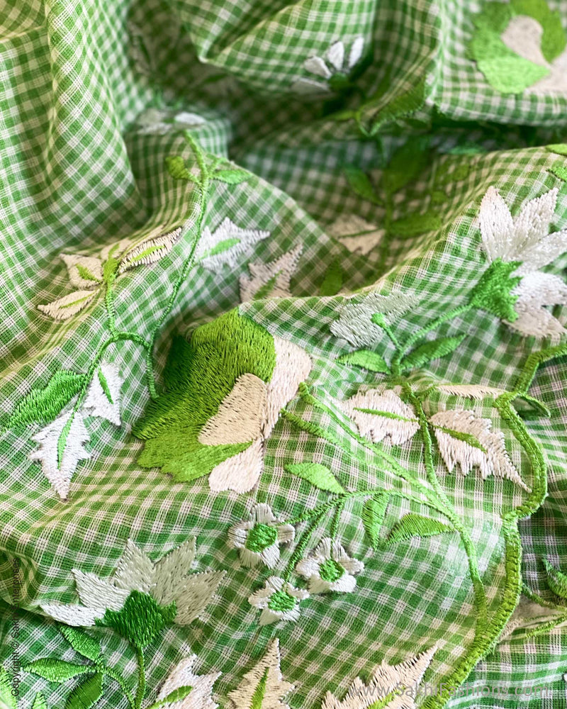 EE-V20366 Green Floral Cotton