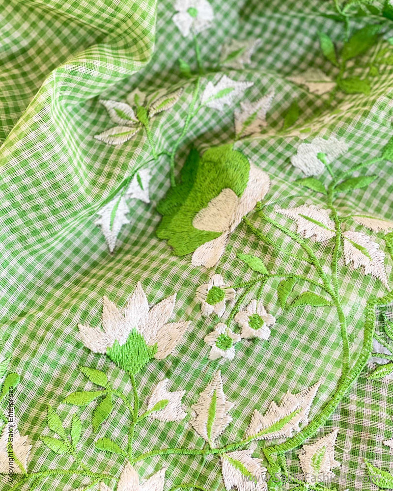EE-V20366 Green Floral Cotton