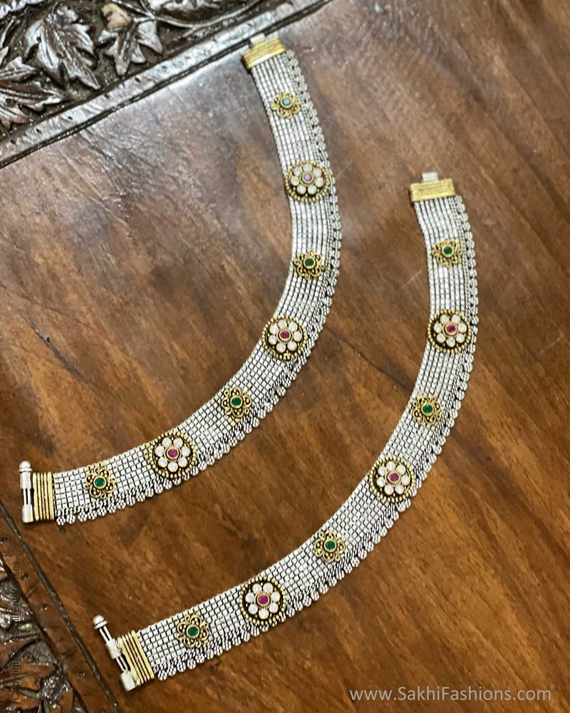 AS-W250523 Silver Gold Payal - Main Image