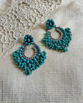 ASDS-33511 Turq Silver Chaandbali