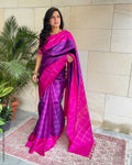 EE-W01514 Purple Kanchi sari