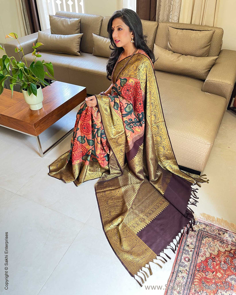 EE-S53221 Kalamkari Kanchi Silk