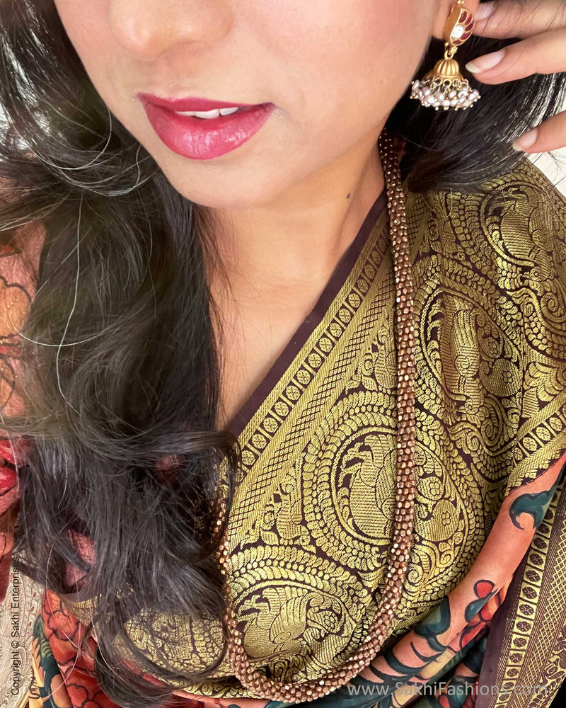 EE-S53221 Kalamkari Kanchi Silk