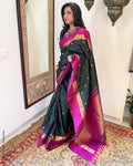 EE-V17621 Kanchi Green sari