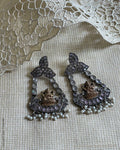 AJ-W03276 shaded Statement earring