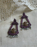AJ-W03275 Pink Statement earring