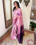 EE-W03532 Purple TieDye Kanchi