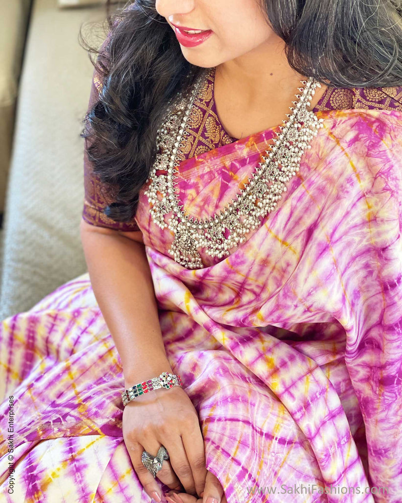 EE-W03532 Purple TieDye Kanchi