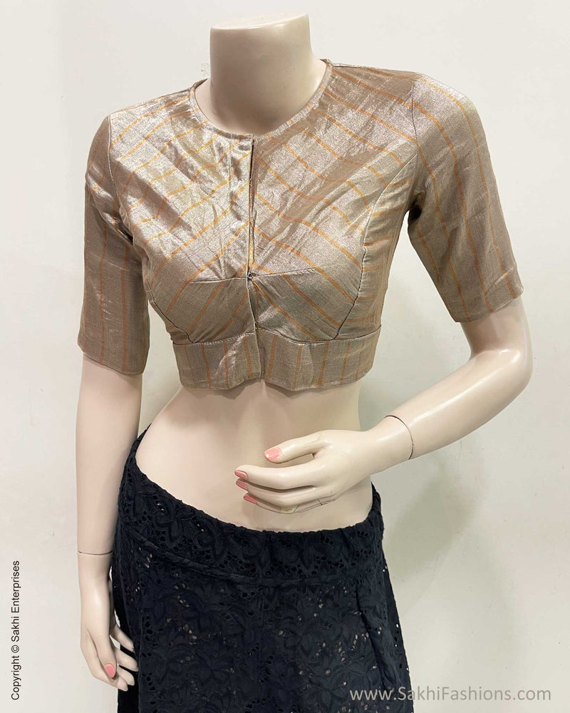 BL-WS13104 Silver Gold Tissue Blouse