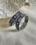 AS-W16787 Blue Silver Bangle