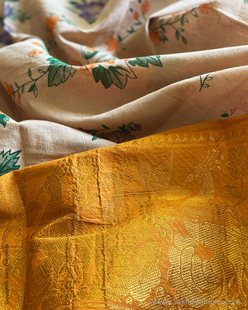EE-V14626 Floral Yellow Cotton