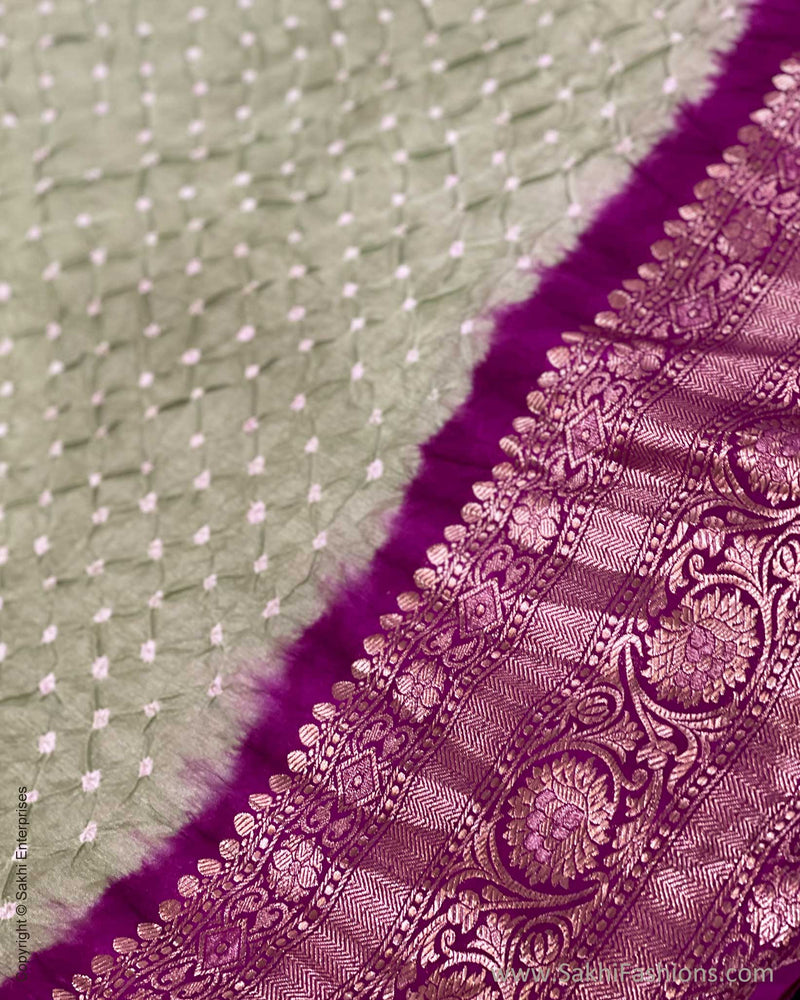 DP-W05904 Bandhini Green Purple