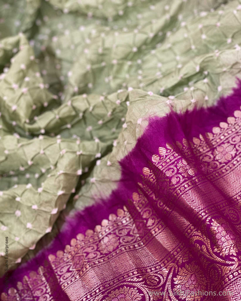 DP-W05904 Bandhini Green Purple