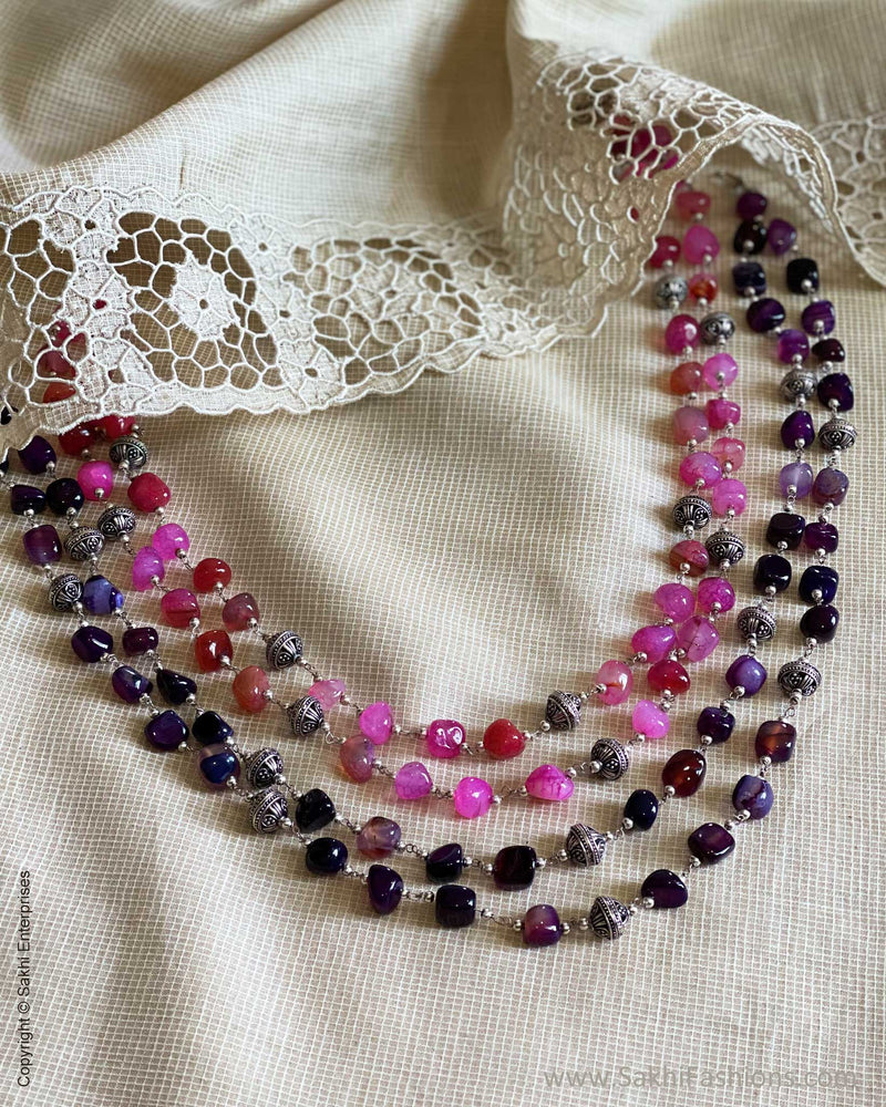 AJ-W06985 Pink Necklace Set