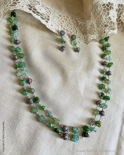 AJ-W06989 Green Necklace Set