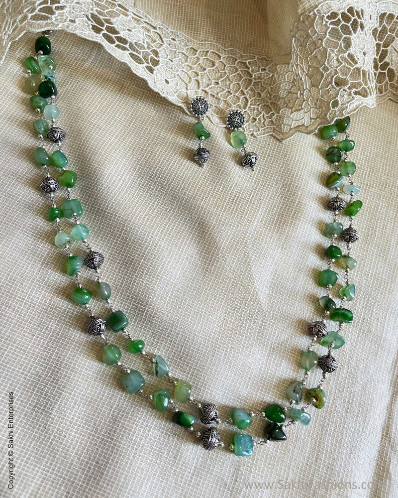 AJ-W06989 Green Necklace Set