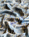 BL-V19774 Blue Ajrak Fabric
