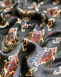 BL-V19769 Black Ajrak Fabric