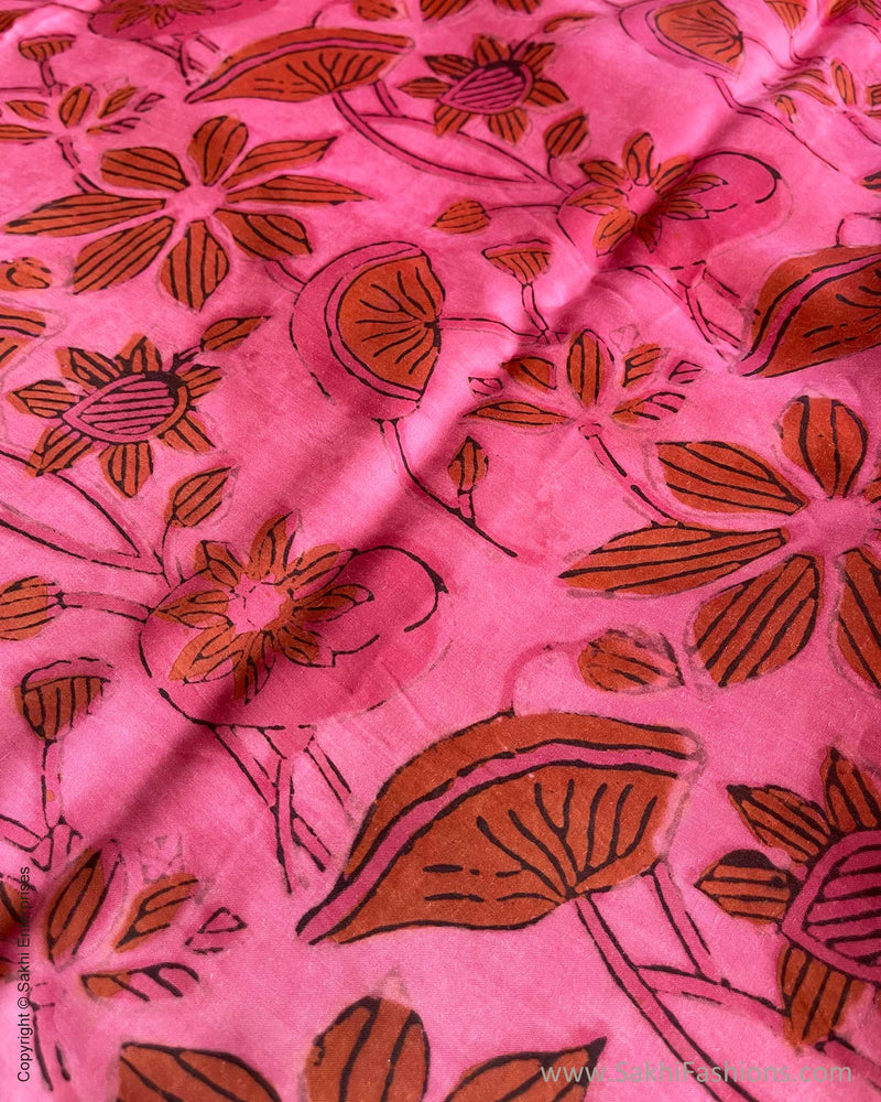 BL-V19773 Pink Ajrak Fabric