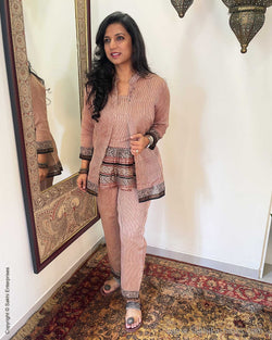 EE-W09318 Chanderi Pant Suit