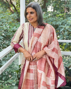 EE-W10226 Maroon Tussar Salwar