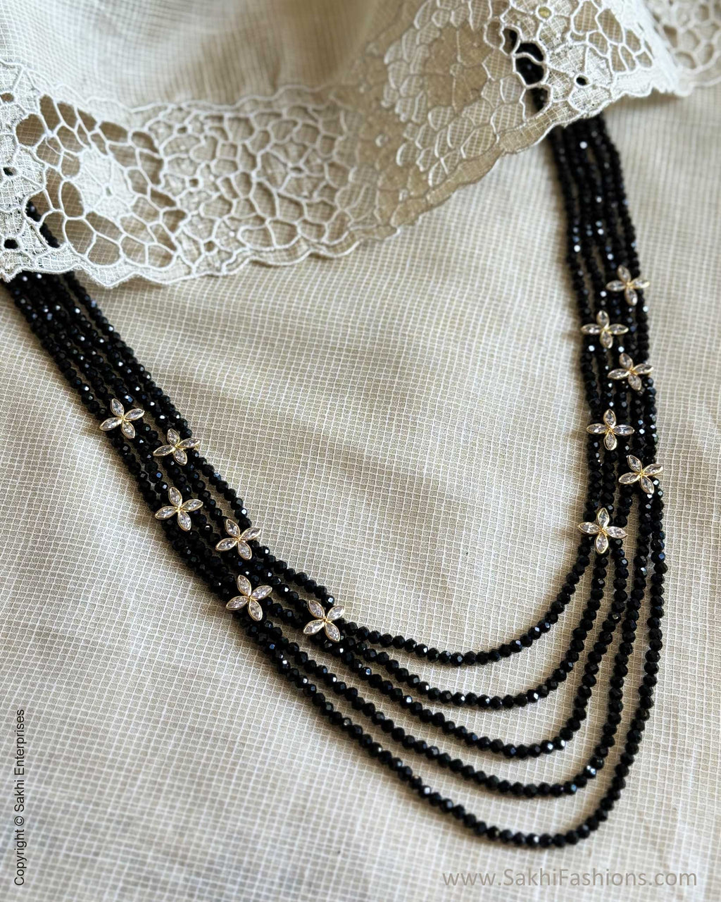 Multi-Strand Black and Gold Necklace — Serenity Home & Gifts