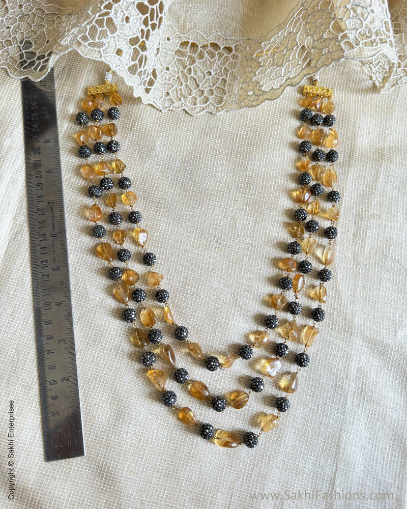 AJ-W11589 Mustard Black Mala