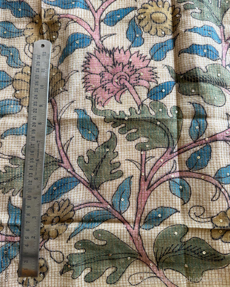BL-W07514 Tussar Kalamkari Blouse