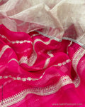 DP-V18007 Pink Organza Saree