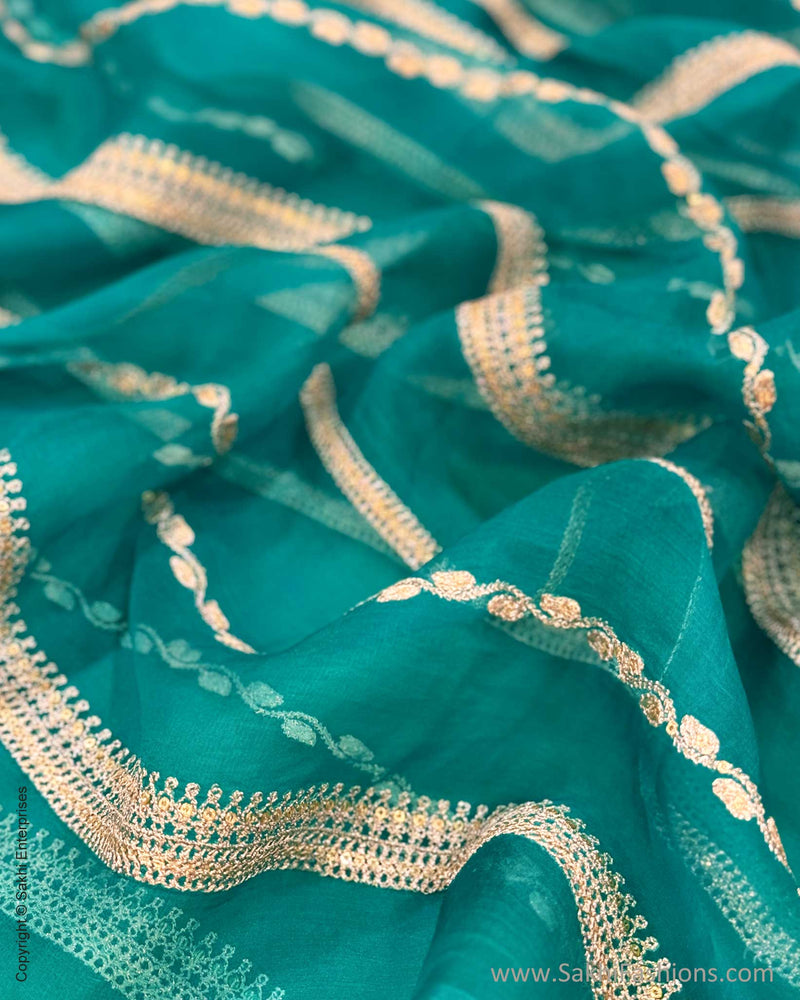 EE-V18008 Green Organza Saree