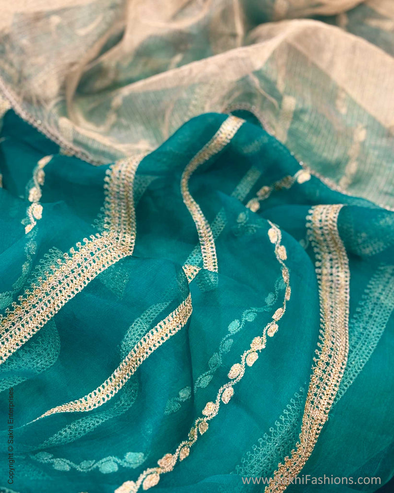 EE-V18008 Green Organza Saree