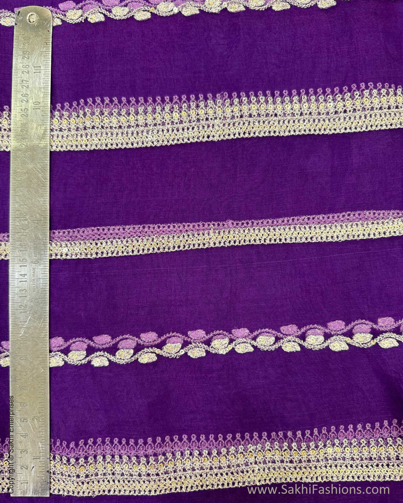 EE-V18006 Plum Organza Saree