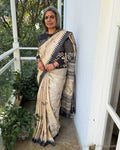 EE-V06822 Tussar Floral Sari